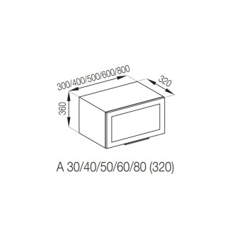 Кухонна секція антресоль А 60 (320) Анна Світ меблів