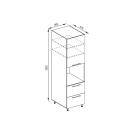 Кухонная секция пенал П 60 ДШ FAVORIT (h-920) Адель Мир мебели 