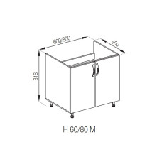 Кухонная секция нижняя Н 80М Прованс Мир мебели