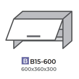 Кухонная секция В15-600 верхняя 600 вытяжка один фасад Оптима Эверест  
