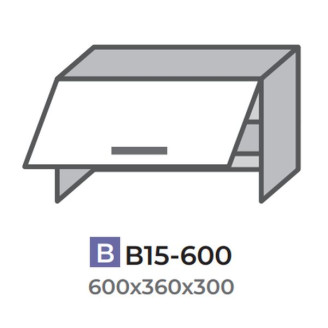 Кухонна секція В15-600 верхня 600 витяжка один фасад Оптима Еверест  