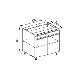 Кухонная секция нижняя Н 80 ДШ FAVORIT Софи Мир мебели