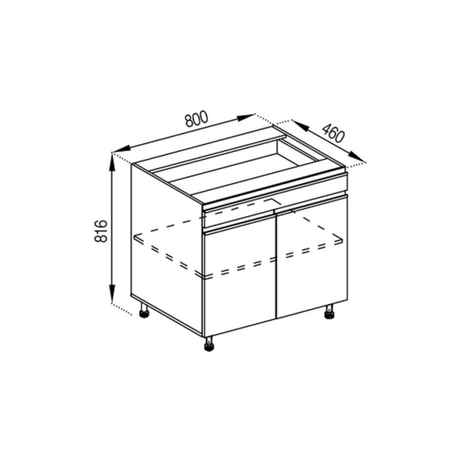 Кухонная секция нижняя Н 80 ДШ FAVORIT Софи Мир мебели