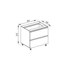 Кухонная секция нижняя Н 80 Ш LUX Тина Мир мебели