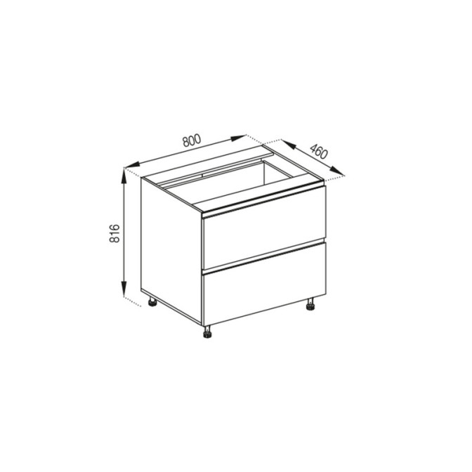 Кухонная секция нижняя Н 80 Ш LUX Тина Мир мебели