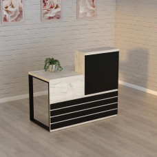 Ресепшин-5 стіл стійка 1200 Дуб Крафт Білий Гамма стиль