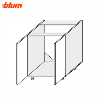 Кухонная секция нижняя Миллениум 60НМ/820 2дв Мойка Pro Blum ML-072W/9003 MiroMark