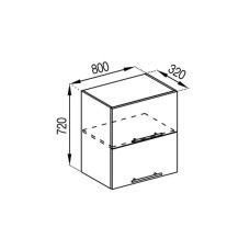 Кухонна секція верхня В 80 Б Адель Світ меблів