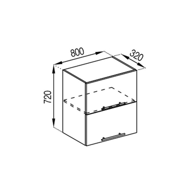 Кухонна секція верхня В 80 Б Адель Світ меблів