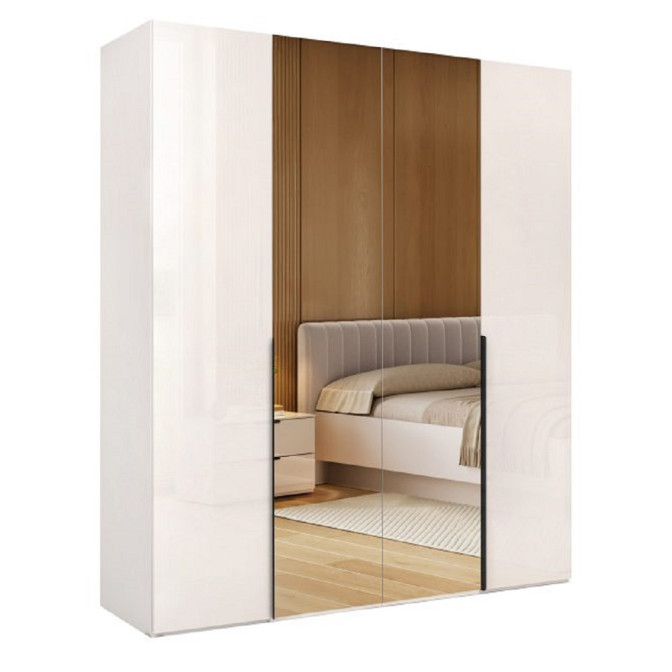 Шкаф 4Дв с зеркалом Лори / Lory Глянец Кашемир MiroMark LR-14-GC