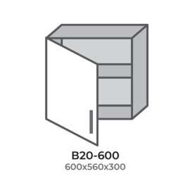 Кухонная секция В20-600 верхняя 600 один фасад 554 Оптима Эверест  