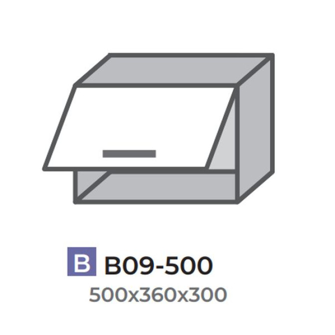 Кухонна секція В09-500 верхня 500 горизонт висота 360 один фасад Модерн Еверест  