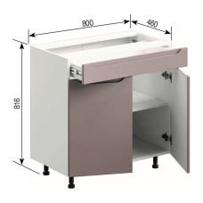 Кухонная секция нижняя Н 80 ДШ LUX Зарина Мир мебели  