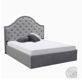Ліжко М'яка оббивка з каркасом Підйомним механізмом 1,8x2,0 Мілана / Milana Світло - Сірий Велюр MiroMark SF-68-ML