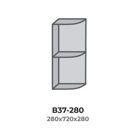 Кухонная секция В37-280 верхняя 280 радиусное открытое Модерн Эверест  