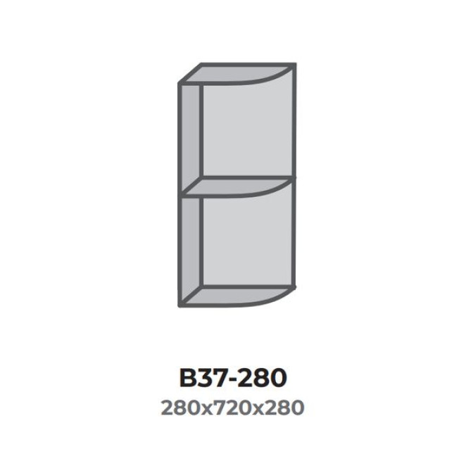 Кухонна секція В37-280 верхня 280 радіусне відкрите Модерн Еверест  