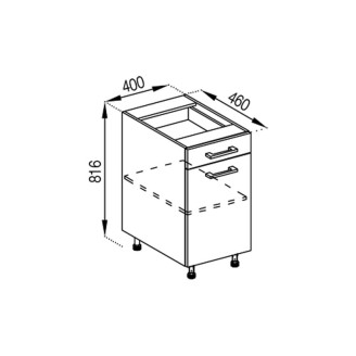 Кухонная секция нижняя Н 40 ДШ LUX Марта Мир мебели Кухонная секция нижняя Н 40 ДШ LUX Марта Мир мебели