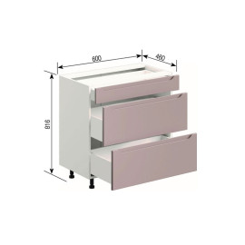 Кухонна секція нижня Н 80 3Ш (1 + 2) FAVORIT Заріна Світ меблів