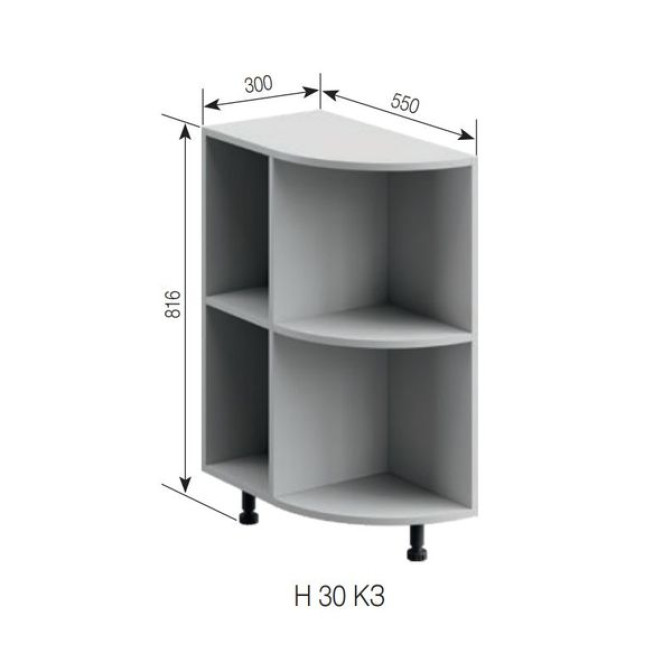 Кухонная секция нижняя Н 30КЗ Ариэль Мир мебели  