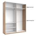 Шафа-купе 2,0x2,1 Белла / Bella Глянець Білий MiroMark BL-20-WB