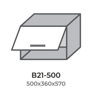 Кухонная секция В21-500 верхняя 500 горизонт 550 высота 360 один фасад Модерн Эверест  