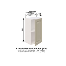Кухонна секція верхня 40 Правий Валенсія Світ меблів
