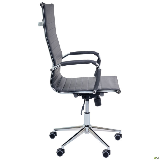 Крісло Slim HB Хром Tilt WAX Black Grey AMF
