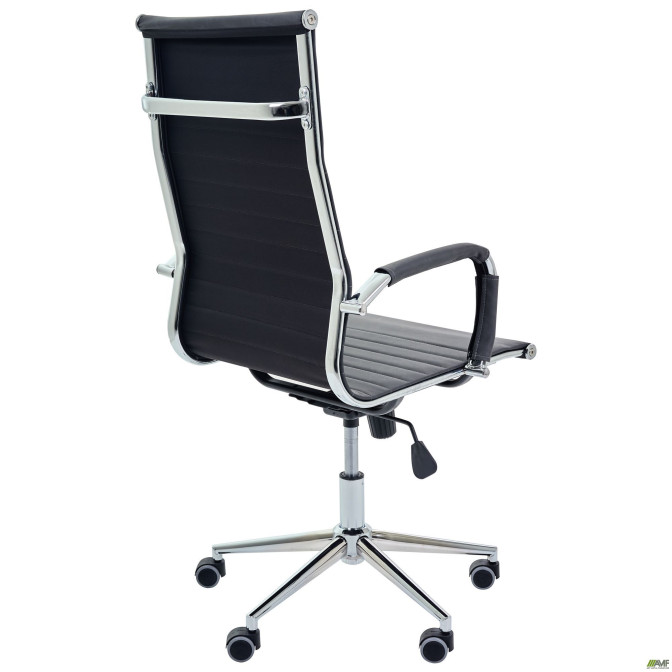 Крісло Slim HB Хром Tilt WAX Black Grey AMF