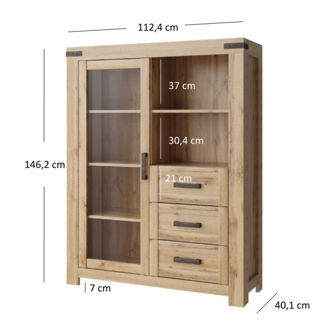 Витрина Мортиз / Mortiz 1В3Ш2П Mebel Servise