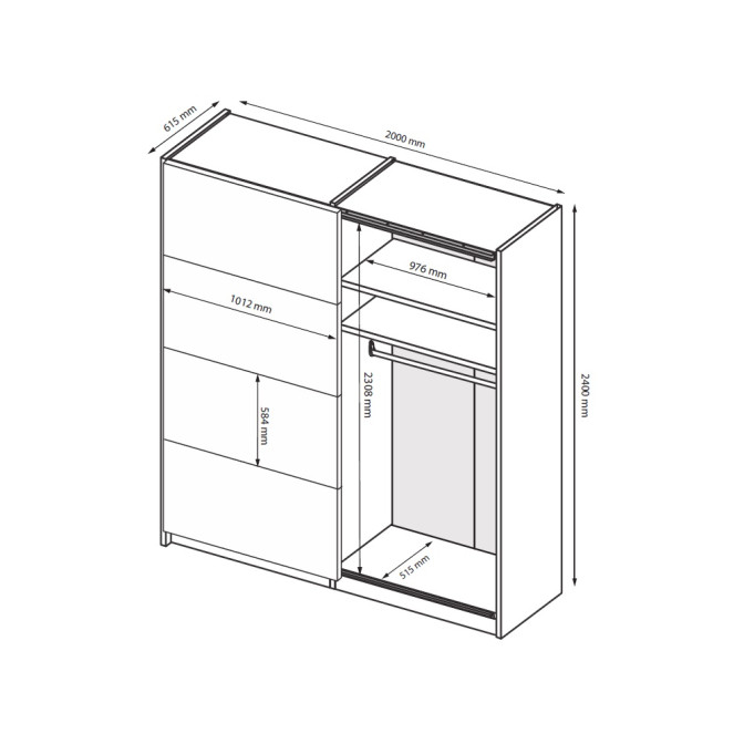 Шкаф-купе 2,0х2,4 Лори / Lory Глянец Кашемир MiroMark LR-85-GC Шкаф-купе 2,0х2,4 Лори / Lory Глянец Кашемир MiroMark LR-85-GC