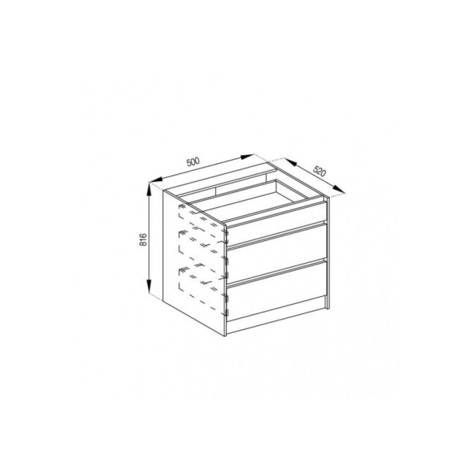 Кухонная секция нижняя Н 50 Ш Графити Мир мебели  