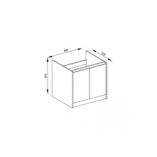 Кухонная секция нижняя Н 80М Графити Мир мебели 