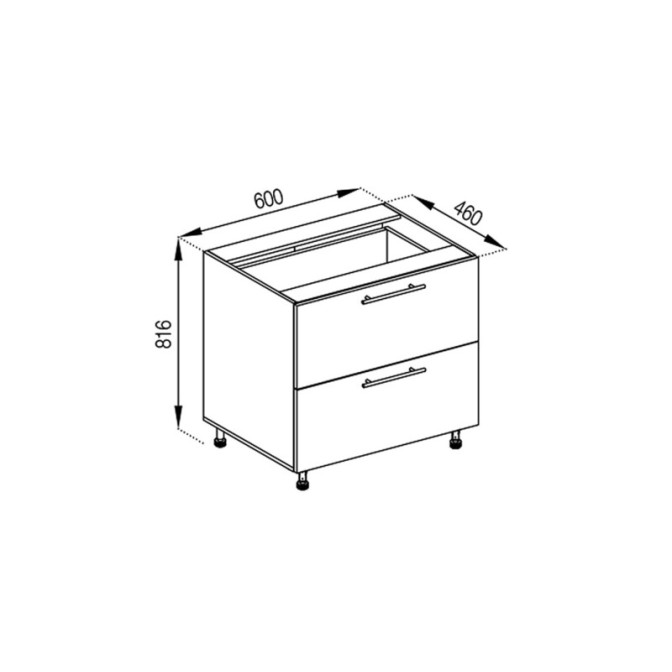 Кухонна секція нижня Н 60 Ш FAVORIT Адель Світ меблів