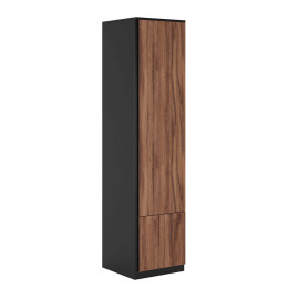 Пенал 2Дв Черный / Дуб Ливорно Фрида Мир Мебели