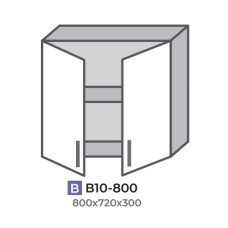 Кухонна секція В10-800 верхня 800 два фасади Модерн Еверест  