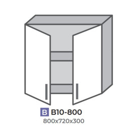 Кухонна секція В10-800 верхня 800 два фасади Модерн Еверест  