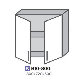 Кухонна секція В10-800 верхня 800 два фасади Модерн Еверест  