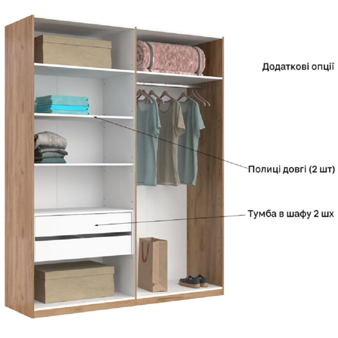 Шафа 4Дв із дзеркалом Міла / Mila Глянець Білий MiroMark MA-14-WB