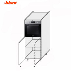 Кухонная секция Пенал Миллениум 60ПД/1420 Духовка Pro Blum Левая ML-663W/9003L MiroMark