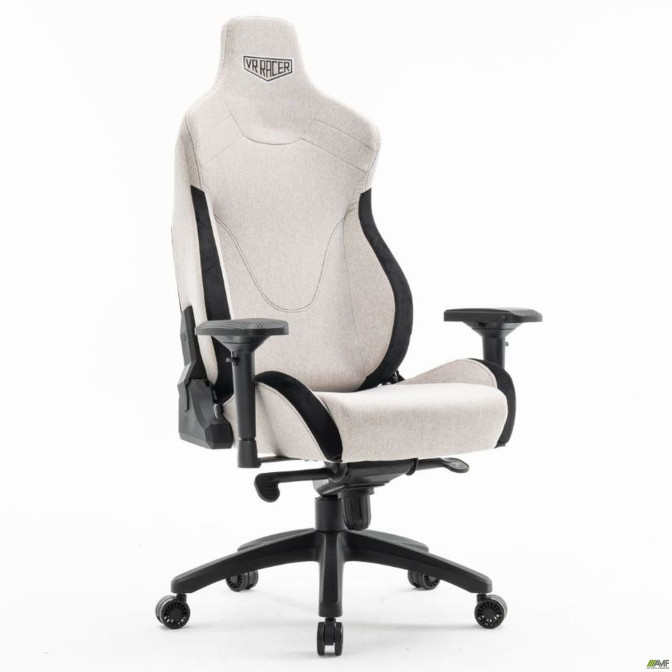 Крісло геймерське VR Racer Textile Halk сірий/чорний AMF