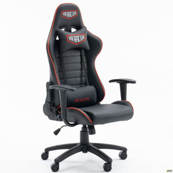 Крісло геймерське VR Racer Original Aragon чорний/червоний AMF Крісло геймерське VR Racer Original Aragon чорний/червоний AMF