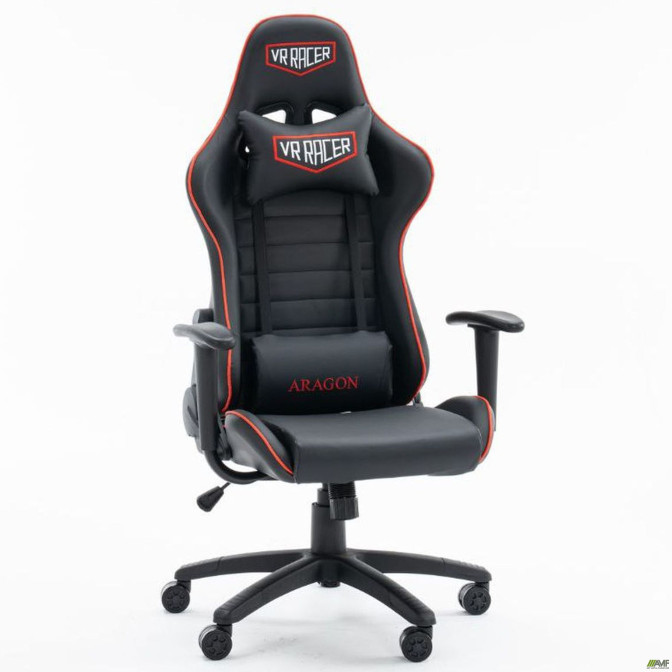 Крісло геймерське VR Racer Original Aragon чорний/червоний AMF