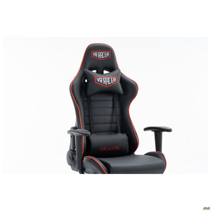 Крісло геймерське VR Racer Original Aragon чорний/червоний AMF