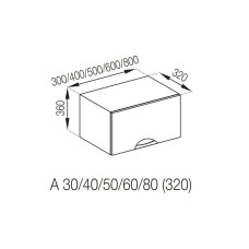 Кухонная секция антресоль А 80 (320) Адель Люкс Мир мебели