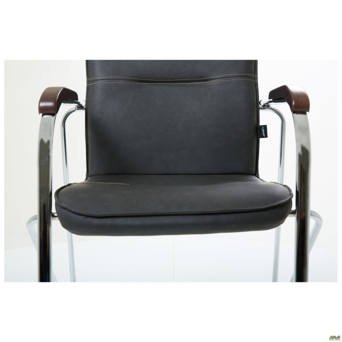 Стілець Самба хром горіх WAX Black Grey без канта AMF