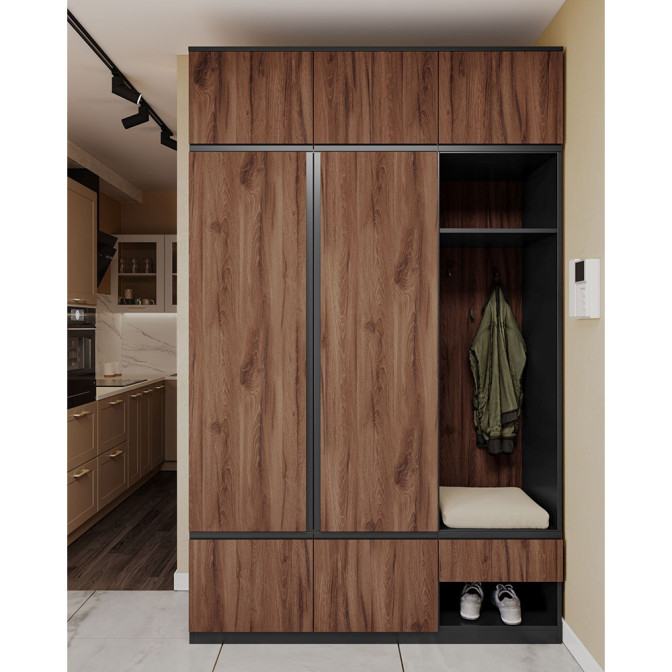 Передпокій Чорний / Дуб Ліворно Фріда Світ Меблів