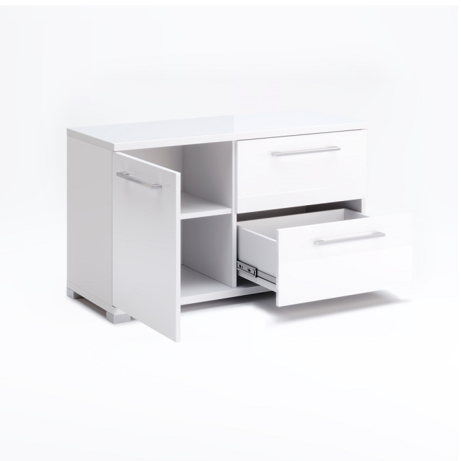 Тумба ТВ 1,0м Фемели / Family Глянец Белый MiroMark FM-100-WB