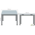 Стол журнальный SIG-300 (600х600х450мм) Черный графит/Вяз Либерти AMF