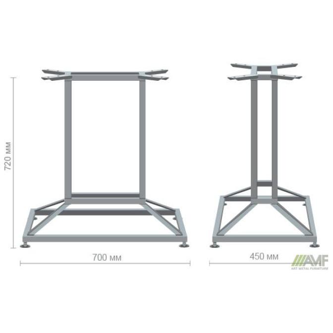 База Контур Dual сатин серый 700х450х720Н мм AMF