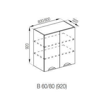 Кухонна секція верхня В 60 (h-920) Адель Люкс Світ меблів